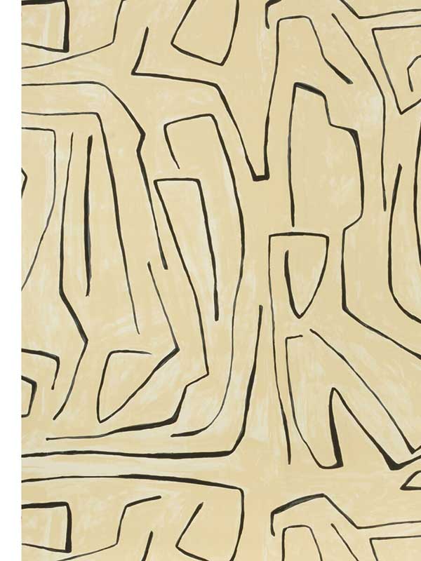 Graffito fabric in linen onyx color - pattern number GWP-3501.18.0 - by Lee Jofa Modern in the Kelly Wearstler Volume I collection