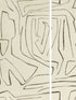 Graffito Ii fabric in ivory ebony color - pattern number GWP-3720.18.0 - by Lee Jofa Modern in the Kelly Wearstler Volume I collection