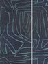 Graffito Ii fabric in navy color - pattern number GWP-3720.505.0 - by Lee Jofa Modern in the Kelly Wearstler Volume I collection
