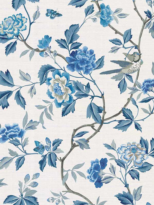 Ship House wallpaper in china blue color - pattern number CL31602 - by Carl Robinson in the Carl Robinson 19 The Wall collection
