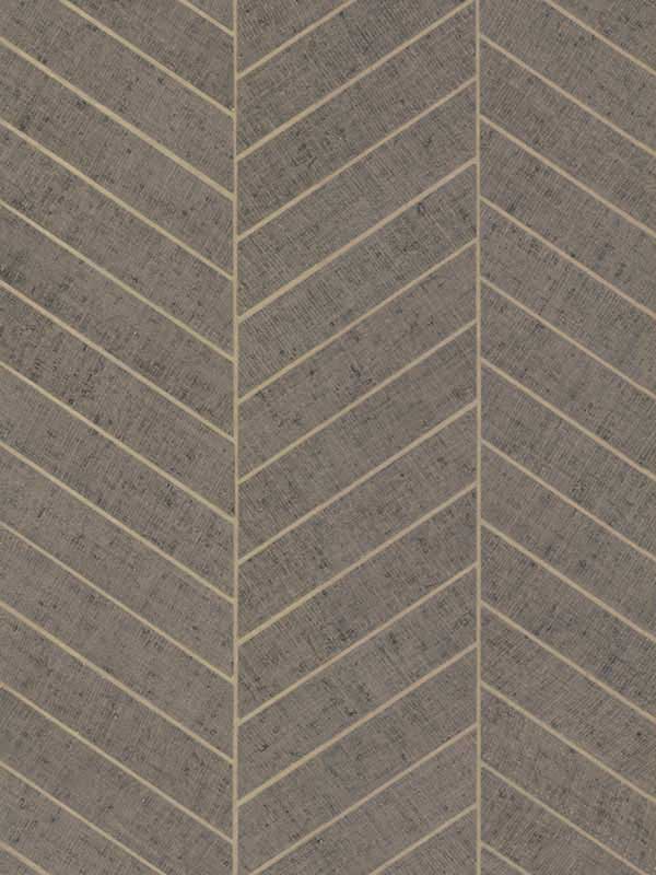 Atelier Herringbone wallpaper in natural grey color - pattern number HO2110GV - by Ronald Redding in the Grasscloth and Natural Resource collection