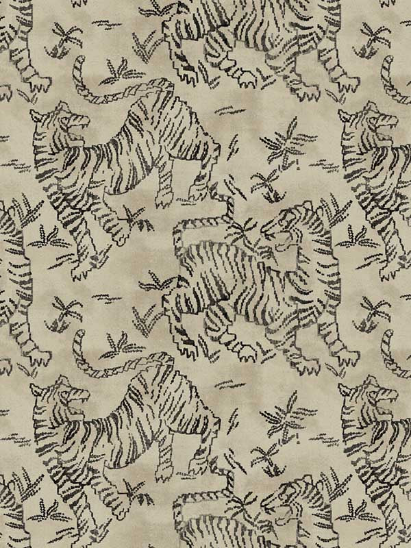 Orly Tigers fabric in taupe color - pattern number LM5332 - by York Designer Series in the Lemieux et Cie Signature collection