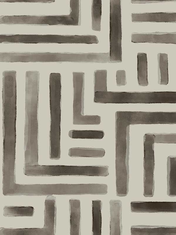Painterly Labyrinth wallpaper in warm neutral color - pattern number LM5363 - by York Designer Series in the Lemieux et Cie Signature collection