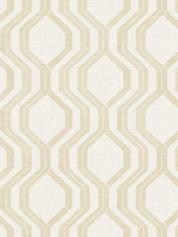 Burton Modern Ogee fabric in gold color - pattern number 4141-27103 - by A Street Prints in the Solace collection