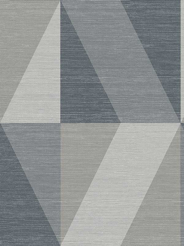 Winslow Geometric Faux Grasscloth fabric in slate color - pattern number 4141-27109 - by A Street Prints in the Solace collection