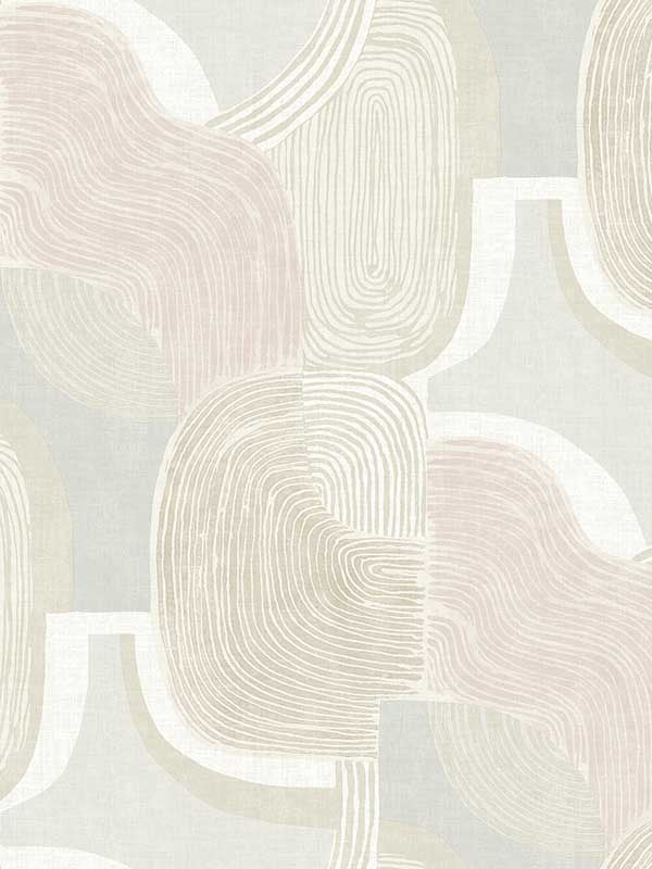 Hollace Geometric wallpaper in mauve color - pattern number 4141-27130 - by A Street Prints in the Solace collection