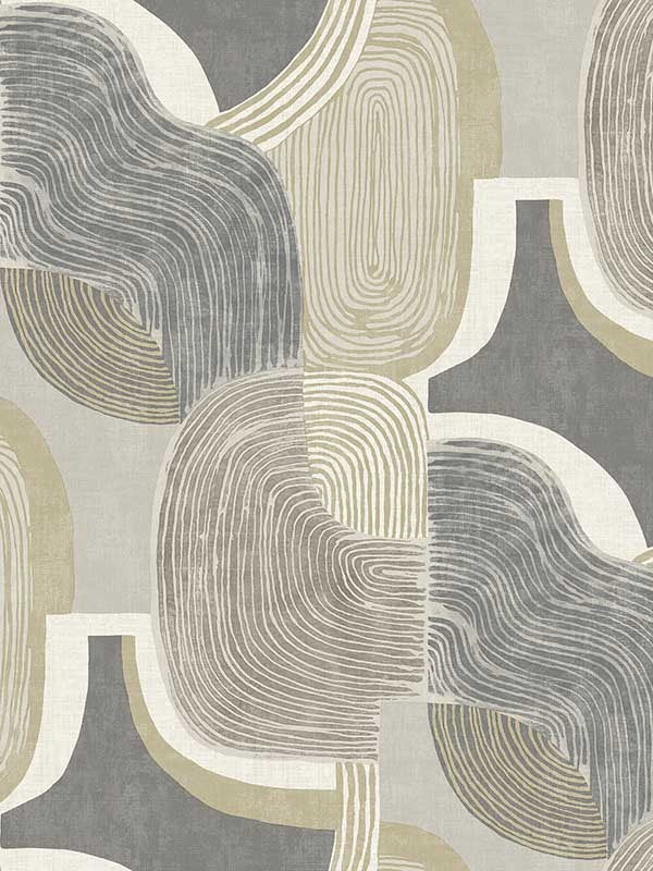 Hollace Geometric wallpaper in slate color - pattern number 4141-27132 - by A Street Prints in the Solace collection