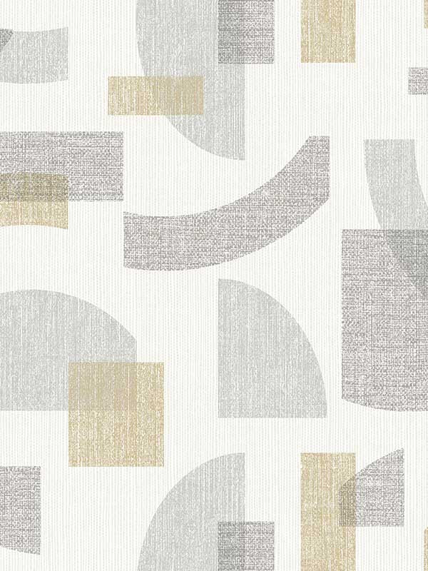 Fulton Shapes fabric in gold color - pattern number 4141-27159 - by A Street Prints in the Solace collection