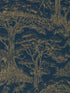 Kisumu fabric in midnight luxe color - pattern number W0185/02.CAC.0 - by Clarke and Clarke in the Breegan Jane Wallcoverings collection