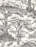 Kisumu fabric in noir color - pattern number W0185/03.CAC.0 - by Clarke and Clarke in the Breegan Jane Wallcoverings collection