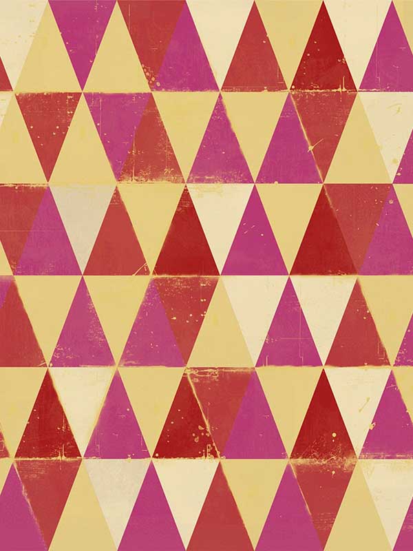 Circus Pattern wallpaper in red yellow purple color - pattern number WP20006 - by Mind the Gap in the Designer Collection I collection