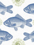 Fish wallpaper in blue blue color - pattern number WP20009 - by Mind the Gap in the Designer Collection I collection