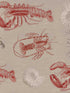 Lobster fabric in taupe grey red blue color - pattern number WP20013 - by Mind the Gap in the Designer Collection I collection