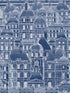 Louvre fabric in blue black and white grey brown sepia color - pattern number WP20021 - by Mind the Gap in the Designer Collection I collection