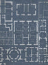 Chateau fabric in blue blue white color - pattern number WP20026 - by Mind the Gap in the Designer Collection I collection