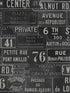 Vintage Signs fabric in anthracite black and white color - pattern number WP20037 - by Mind the Gap in the Designer Collection I collection
