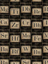 Periodic Table wallpaper in black and white brown sepia color - pattern number WP20040 - by Mind the Gap in the Designer Collection I collection