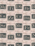 Periodic Table fabric in sand black and white color - pattern number WP20041 - by Mind the Gap in the Designer Collection I collection