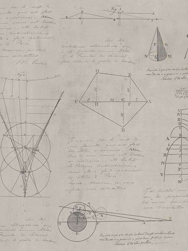 Newton Geometry fabric in taupe grey color - pattern number WP20047 - by Mind the Gap in the Designer Collection I collection