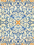 Spanish Tile wallpaper in blue orange color - pattern number WP20054 - by Mind the Gap in the Designer Collection I collection