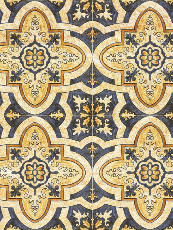 Maghreb Tile wallpaper in yellow brown sepia color - pattern number WP20059 - by Mind the Gap in the Designer Collection I collection
