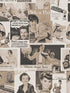 Retro Ads Sepia fabric in full pallette color - pattern number WP20070 - by Mind the Gap in the Designer Collection I collection