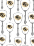 MirrorS Eye wallpaper in neutral blue yellow brown sepia color - pattern number WP20082 - by Mind the Gap in the Designer Collection I collection
