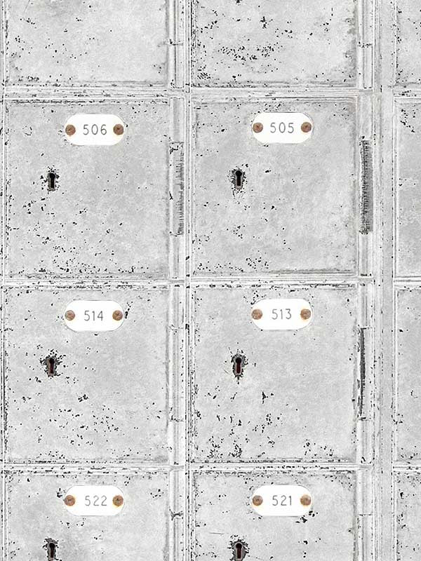 Locker Room wallpaper in white grey color - pattern number WP20107 - by Mind the Gap in the Designer Collection I collection