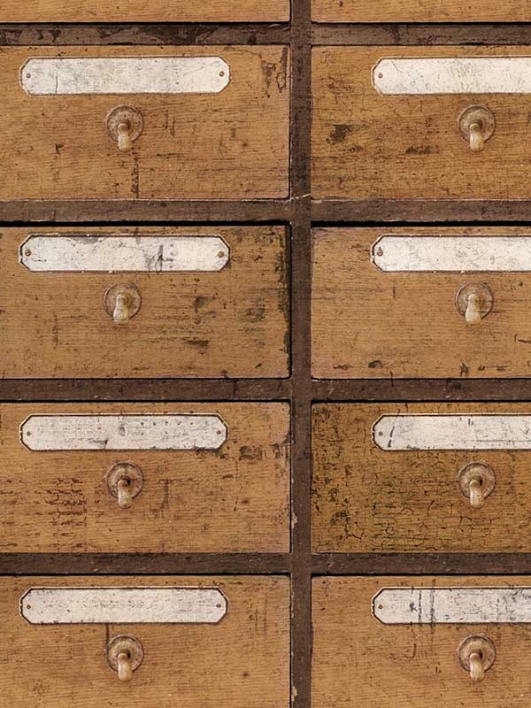 Vintage Pharmacy fabric in brown sepia color - pattern number WP20110 - by Mind the Gap in the Designer Collection I collection