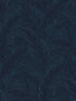 Gulf Tropical Leaves fabric in navy blue color - pattern number ET13002 - by Seabrook in the Etten Gallerie Online collection