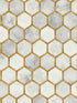 Faux Hex Tile wallpaper in alaska grey and metallic gold color - pattern number PR12905 - by Seabrook in the Seabrook Prepasted Wallpaper Assortment collection