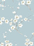 Blossoming Branches wallpaper in sky blue color - pattern number PR13202 - by Seabrook in the Seabrook Prepasted Wallpaper Assortment collection