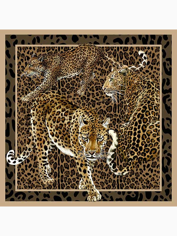 Leopardo Incognito 3 Panel mural in jemma color - pattern number TCW009TCAI5UL040 - by Seabrook in the Dolce and Gabbana Casa N 1 collection