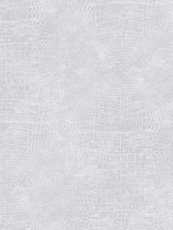 Crocodile Skin fabric in light grey and metallic silver color - pattern number G67509 - by Patton Norwall in the Natural FX 2 collection