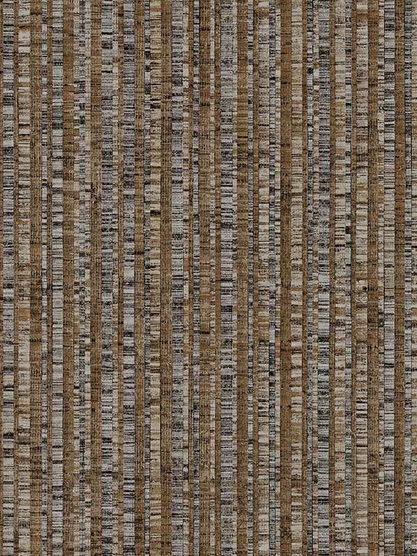 Bengal Stripe wallpaper in brown and copper metallics color - pattern number G67765 - by Patton Norwall in the Natural FX 2 collection