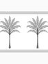 Montgomery Palm Peel and Stick border in harbor grey color - pattern number HG10808B - by NextWall in the Peel and Stick Wallpaper by Harry and Grace 3 collection