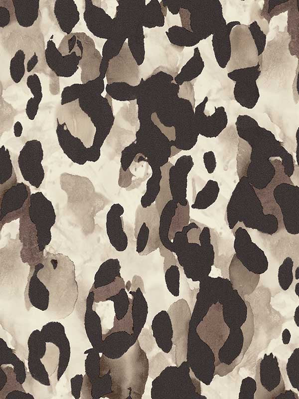 Leopard Print Peel and Stick fabric in kirsea taupe color - pattern number HG11405 - by NextWall in the Peel and Stick Wallpaper by Harry and Grace 3 collection