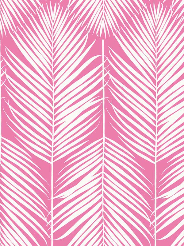 Palm Silhouette Peel and Stick wallpaper in pink color - pattern number NW39801 - by NextWall in the Peel and Stick Wallpaper by Nextwall collection