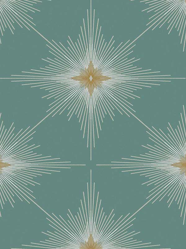 Stellar Geo Peel and Stick wallpaper in seabreeze color - pattern number NW53004 - by NextWall in the Peel and Stick Wallpaper by Nextwall collection