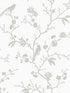 Songbird Chinoiserie Peel and Stick wallpaper in nickel color - pattern number NW53400 - by NextWall in the Peel and Stick Wallpaper by Nextwall collection