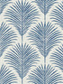 Grassland Palm Peel and Stick fabric in coastal blue color - pattern number NW53802 - by NextWall in the Peel and Stick Wallpaper by Nextwall collection