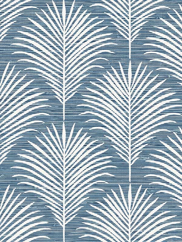 Grassland Palm Peel and Stick fabric in blue lagoon color - pattern number NW53812 - by NextWall in the Peel and Stick Wallpaper by Nextwall collection