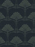 Deco Floral Peel and Stick wallpaper in midnight blue and juniper color - pattern number NW54002 - by NextWall in the Peel and Stick Wallpaper by Nextwall collection