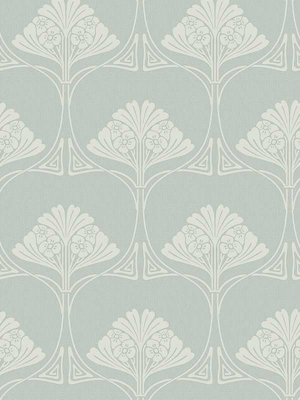 Deco Floral Peel and Stick wallpaper in aloe mist color - pattern number NW54004 - by NextWall in the Peel and Stick Wallpaper by Nextwall collection