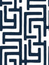 Graphic Maze Peel and Stick wallpaper in dark blue color - pattern number NW54102 - by NextWall in the Peel and Stick Wallpaper by Nextwall collection