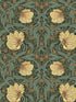 Pimpernel Garden Peel and Stick wallpaper in meadow green and amber color - pattern number NW54204 - by NextWall in the Peel and Stick Wallpaper by Nextwall collection