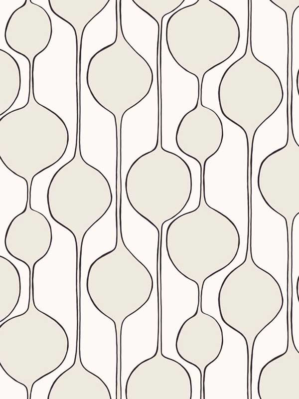 Bubble Stripe Peel and Stick wallpaper in marshmallow color - pattern number NW54600 - by NextWall in the Peel and Stick Wallpaper by Nextwall collection