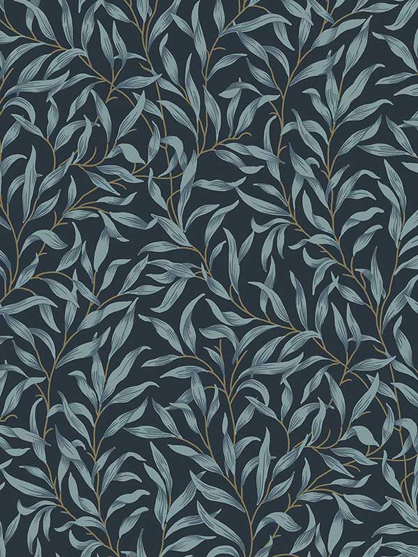 Willow Trail Peel and Stick wallpaper in aegean blue color - pattern number NW54702 - by NextWall in the Peel and Stick Wallpaper by Nextwall collection