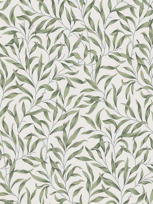 Willow Trail Peel and Stick wallpaper in sprig green color - pattern number NW54704 - by NextWall in the Peel and Stick Wallpaper by Nextwall collection