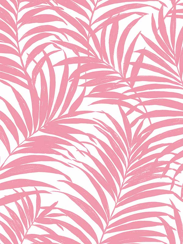 Beach Palm Peel and Stick wallpaper in pink color - pattern number NW54901 - by NextWall in the Peel and Stick Wallpaper by Nextwall collection
